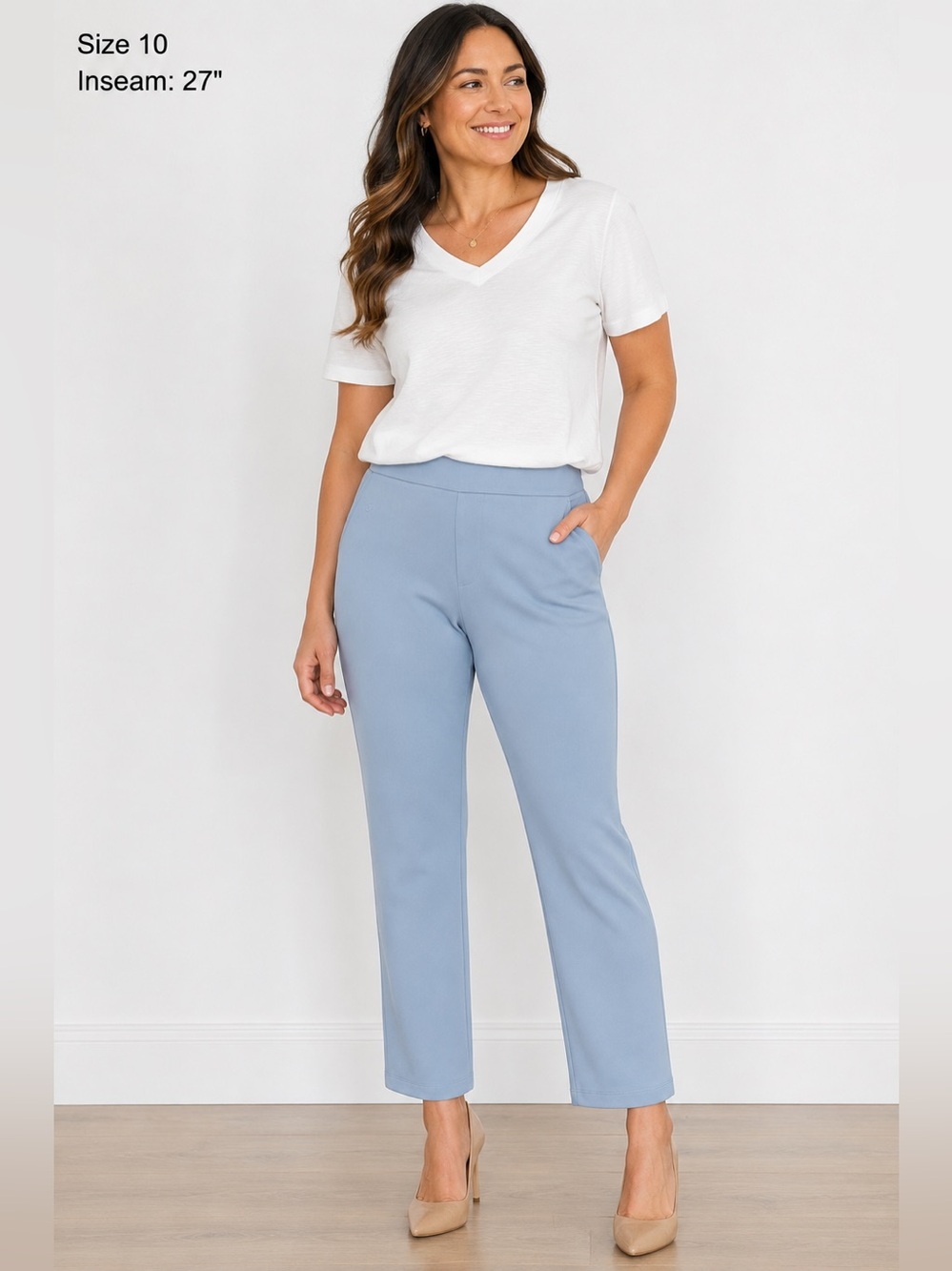 Lululemon City Sleek Slim-Fit High-Rise Pants Blue Women’s Size 10 27” Inseam